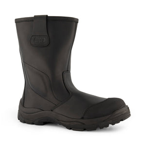 Dapro Rigger C S3C veiligheidsschoenen in zwart, voorkantaanzicht, met S3-bescherming voor maximale veiligheid en comfort.