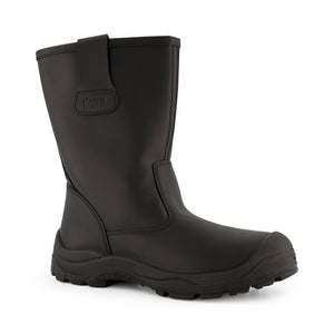 Dapro Elements 4 S3C veiligheidsschoenen in zwart, voorkantaanzicht, met S3-bescherming voor maximale veiligheid en comfort.